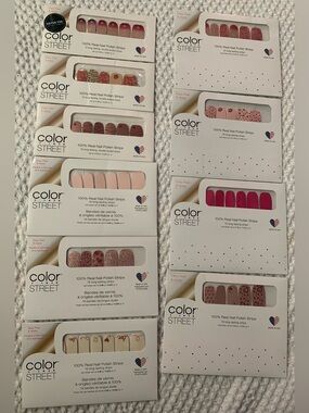 Lot of 10 OLDER Color Street Sets
